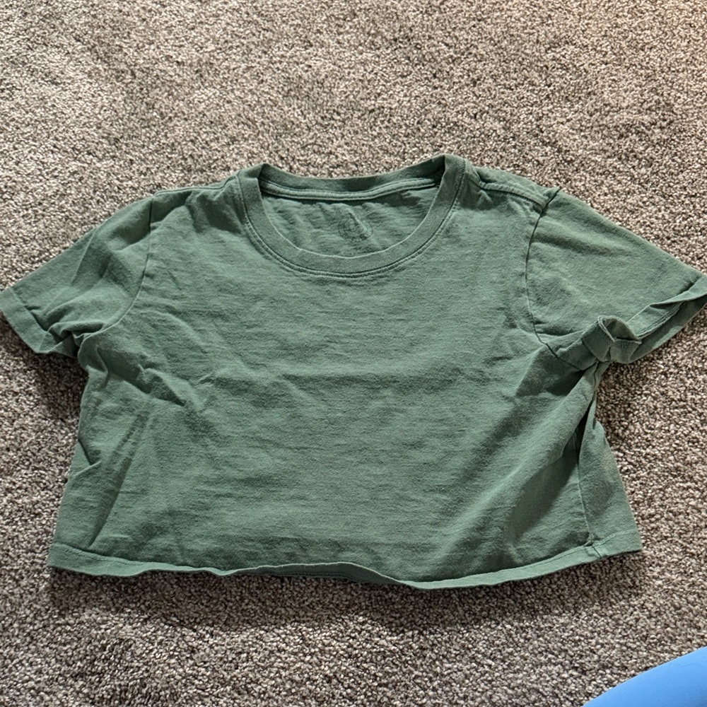 Urban Outfitters Forest Green Crop Top